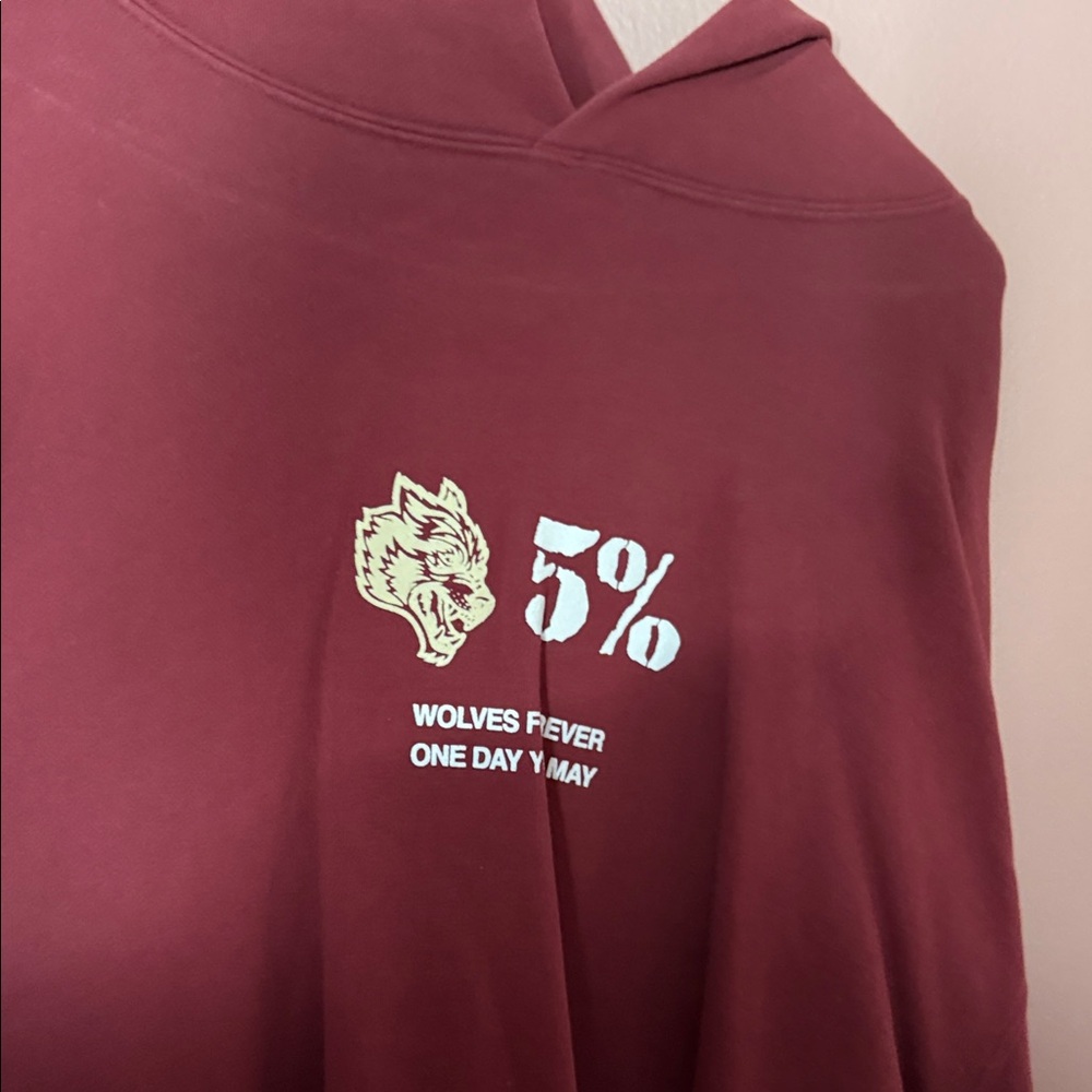 Red Hoodie with Graphic Print